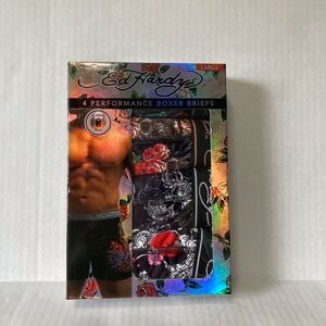 Ed Hardy Stretch 4 pack boxers NWT